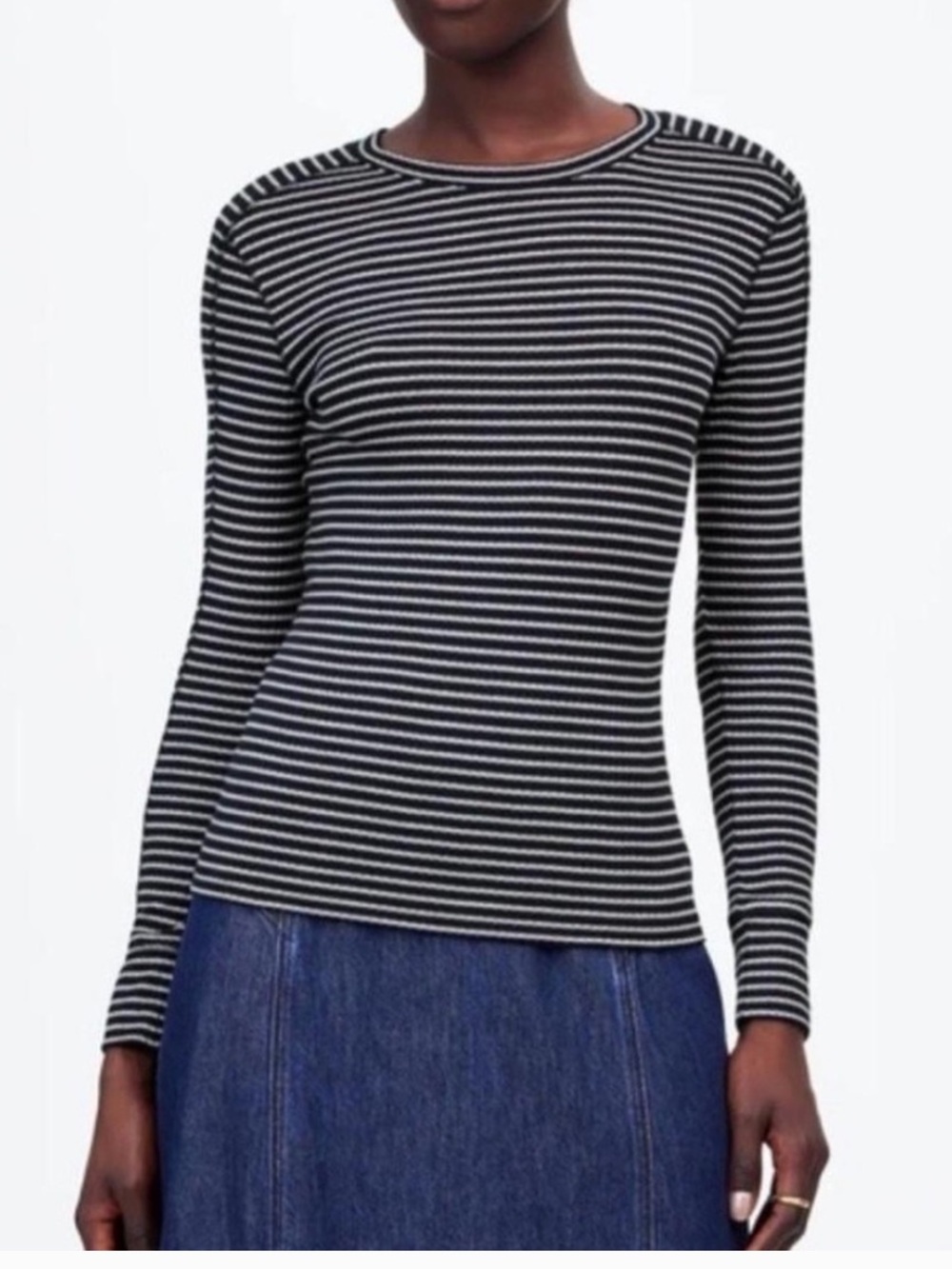NWT Madewell ribbed crewneck long sleeve